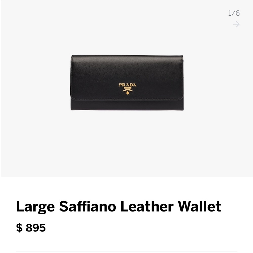 NOT FOR SALE Prada Large Black Saffiano Leather Wallet - NWOT / sold out color